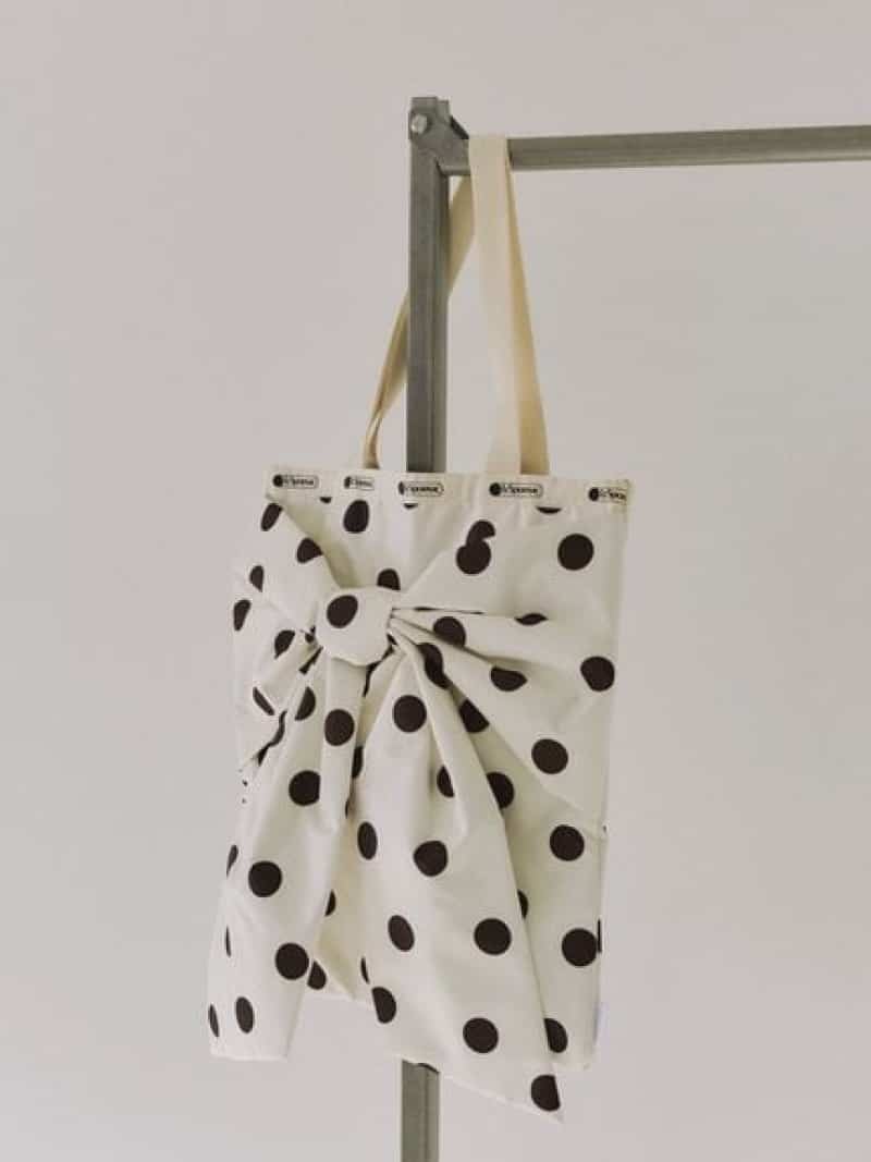 【SNIDEL×LeSportsac】LG BOW EMERALD TOTE SNIDEL スナイデル 御徒面子 トートバッグ 白いこと 黒いこと【貨物輸送無料】[ Fashion]