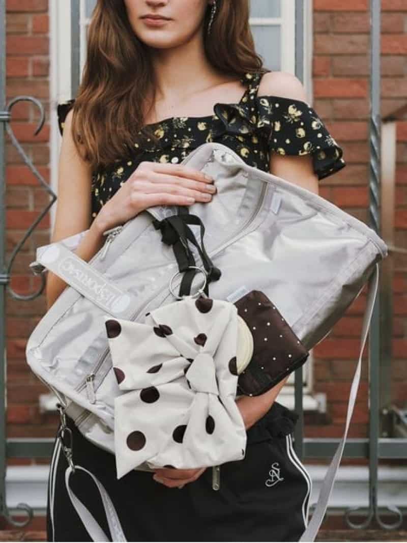 【SNIDEL×LeSportsac】BOW MULTI POUCH SET SNIDEL スナイデル 札入れ・車寄せ・入れもの 車寄せ 白いこと【貨物輸送無料】[ Fashion]