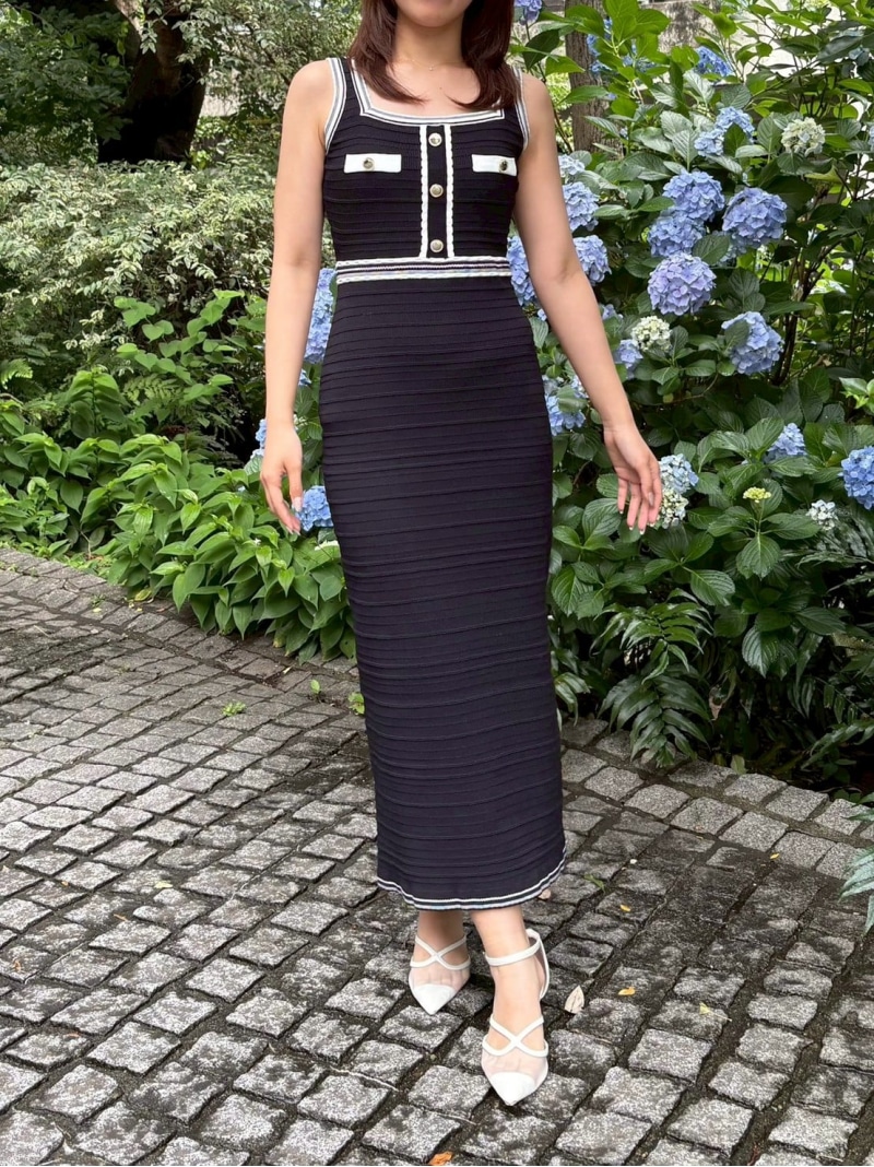 サイドスリットニットワンピース LILY BROWN リリーブラウン ワンピース・ドレス ワンピース ブラウン ブラック【送料無料】[ Fashion]｜USAGISTORE USAGIONLINE公式ストア