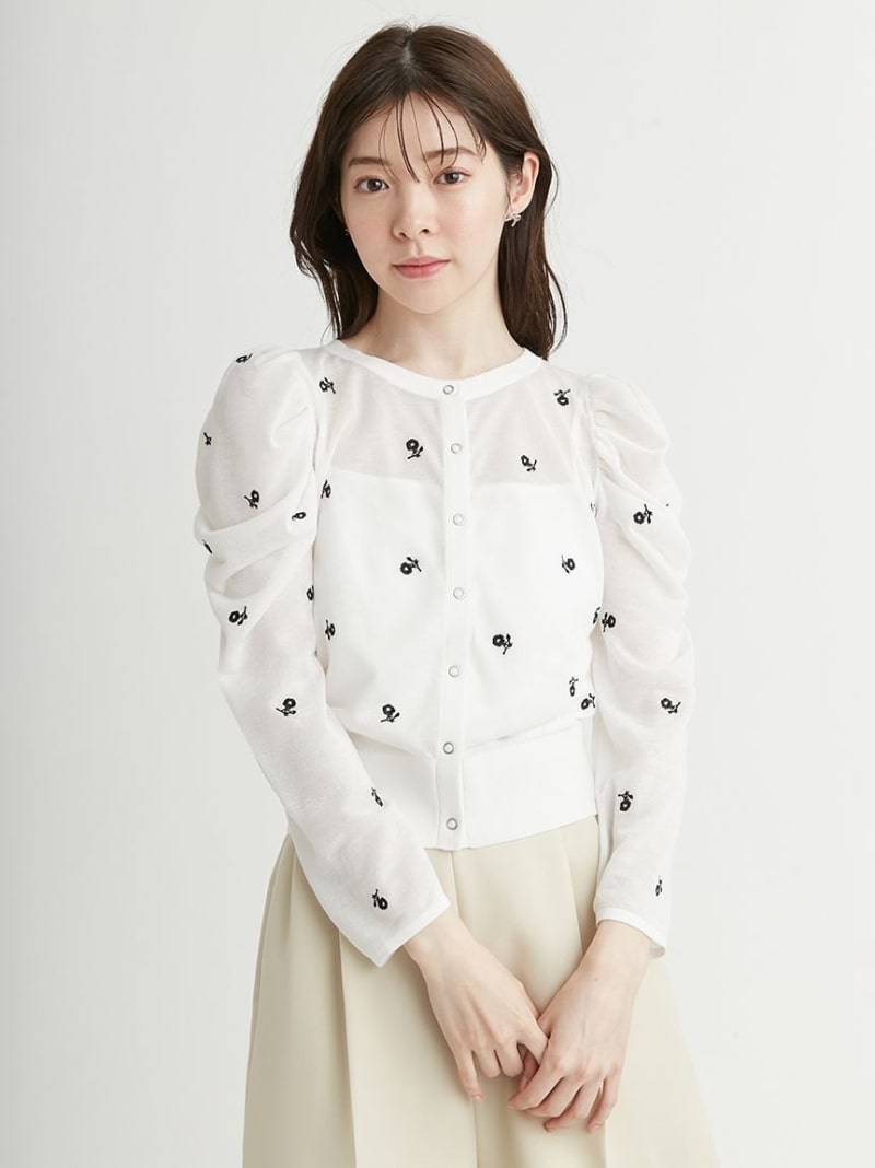 CELFORD（セルフォード）リボンモチーフケーブルニットプルオーバーグレー36 リボンモチーフケーブルニットプルオーバー（ニット）｜CELFORD