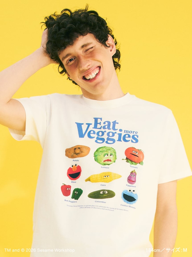 【UNISEX】プリントTシャツ(PICNIC) SESAME STREET MARKET セサミストリートマーケット トップス その他のトップス ホワイト【送料無料】[ Fashion]