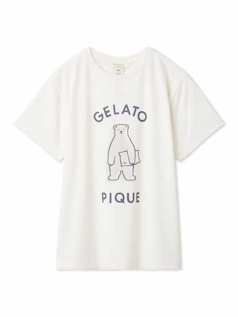 【IFMC.】ワンポイントTシャツ gelato pique ジェラートピケ インナー・ルームウェア その他のインナー・ルームウェア ホワイト ピンク【送料無料】[ Fashion]
