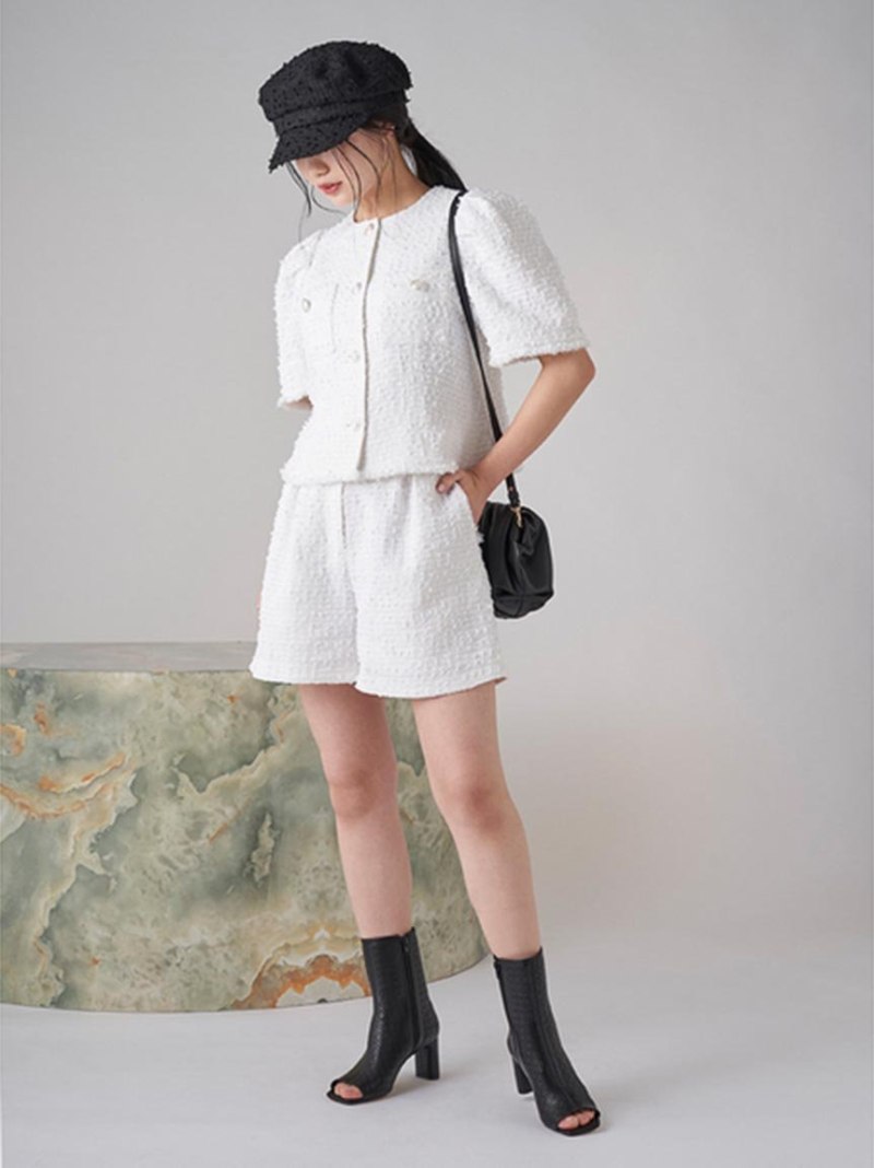 ファンシーツイード半袖ジャケット Celford セルフォード ジャケット コート