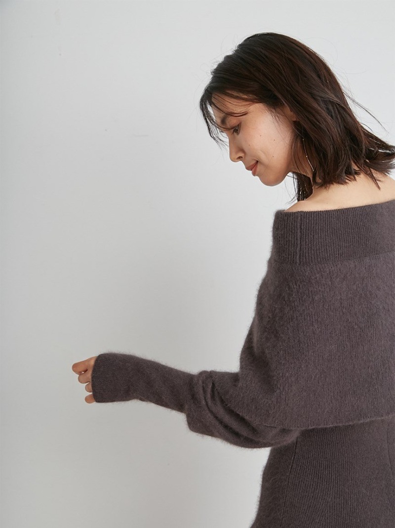 楽天市場 スリットショールオフショルワンピース Snidel スナイデル ワンピース ロングワンピース マキシワンピース グレー ベージュ ピンク 先行予約 送料無料 Rakuten Fashion Usagistore Usagionline公式ストア