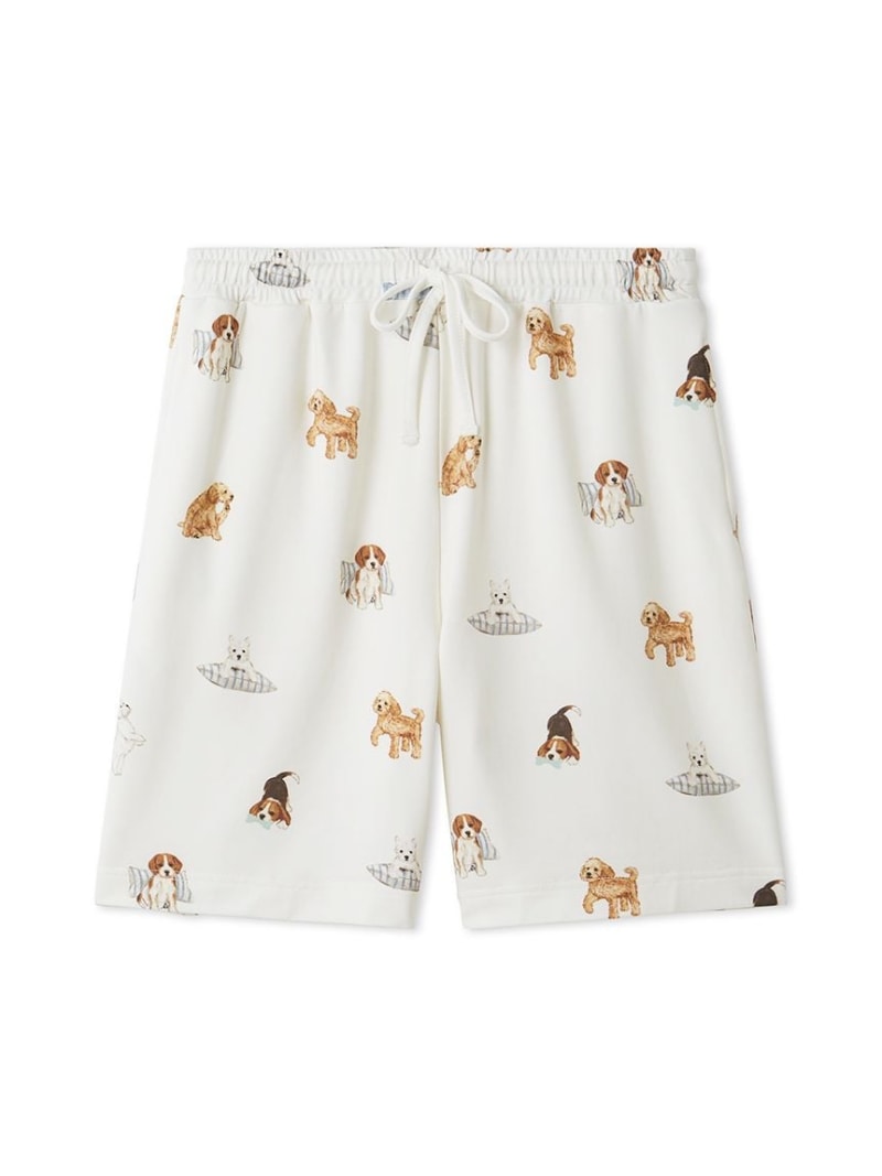 【UNISEX】プレイフルDOG柄ハーフパンツ gelato pique ジェラートピケ パンツ その他のパンツ ホワイト グレー【送料無料】[ Fashion] 5,128円
