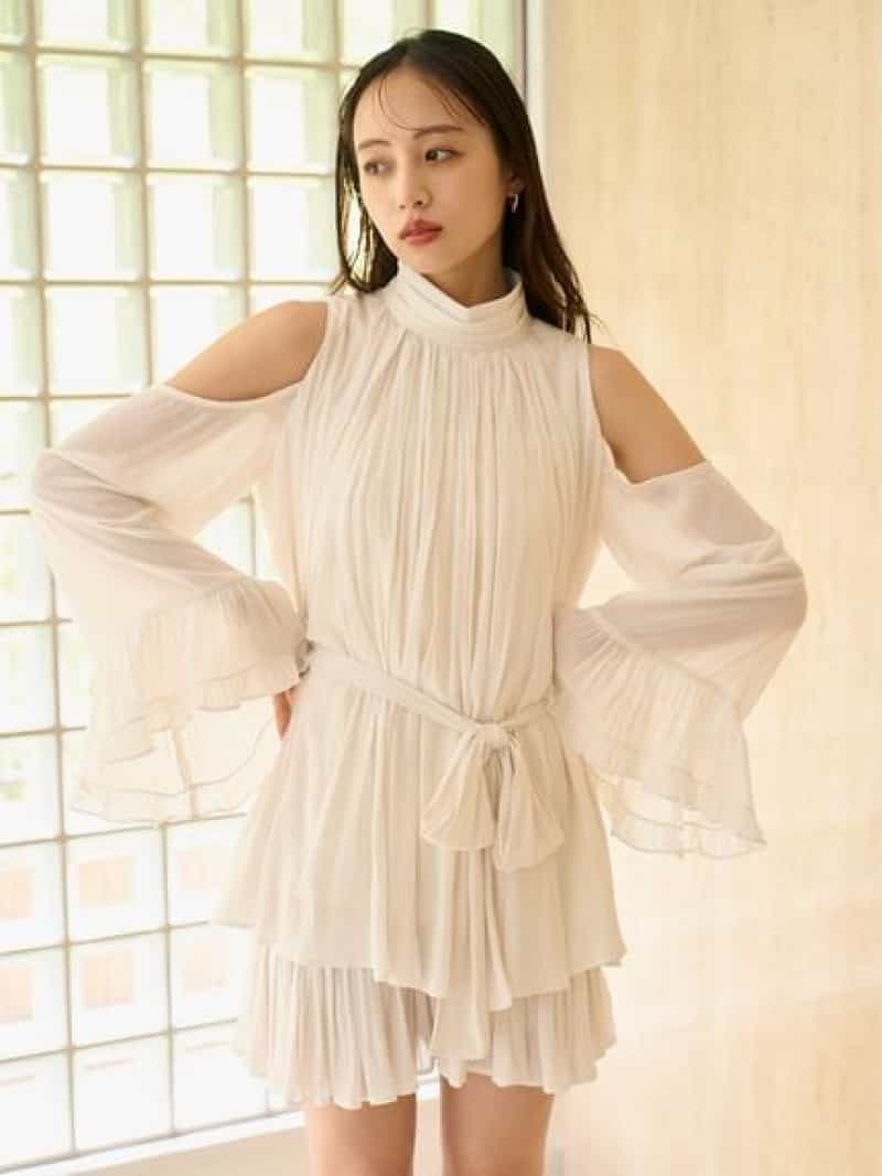 ［新品・未使用］コールドショルダーワンピース 楽天市場】コールドショルダーセットアップ SNIDEL スナイデル