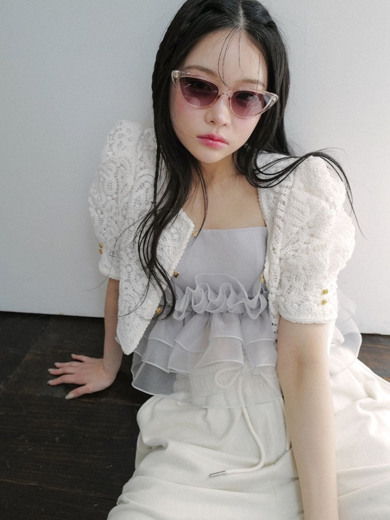【SALE／40%OFF】【LILY BROWN Lingerie】マルチウェイライククロスストラップレスブラ/地絹フラウンス LILY BROWN リリー赤銅色 トップス 余分の物のトップス 黒いこと 薄墨色【RBA_E】【貨物輸送無料】[ Fashion]