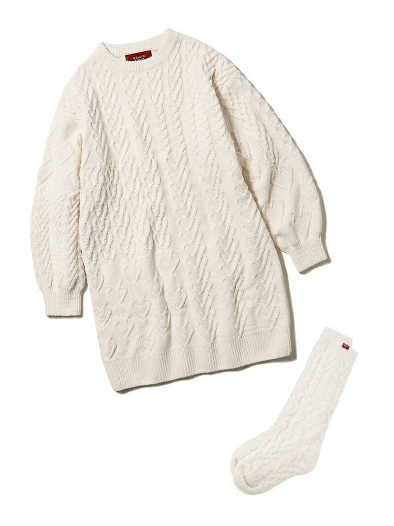 スフレハートアランワンピースソックスset Gelato インナー Pique ジェラートピケ