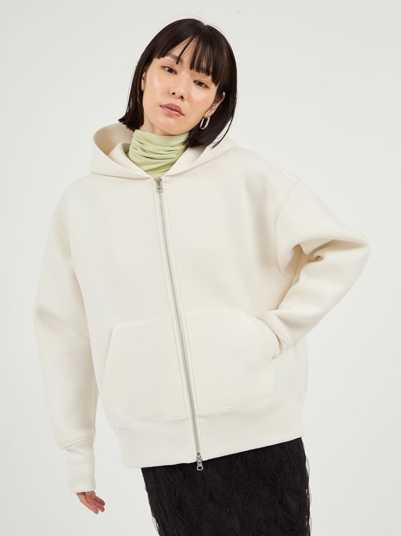 ダンボールジップアップフーディー emmi エミ トップス パーカー・フーディー 白いこと【貨物輸送無料】[ Fashion]