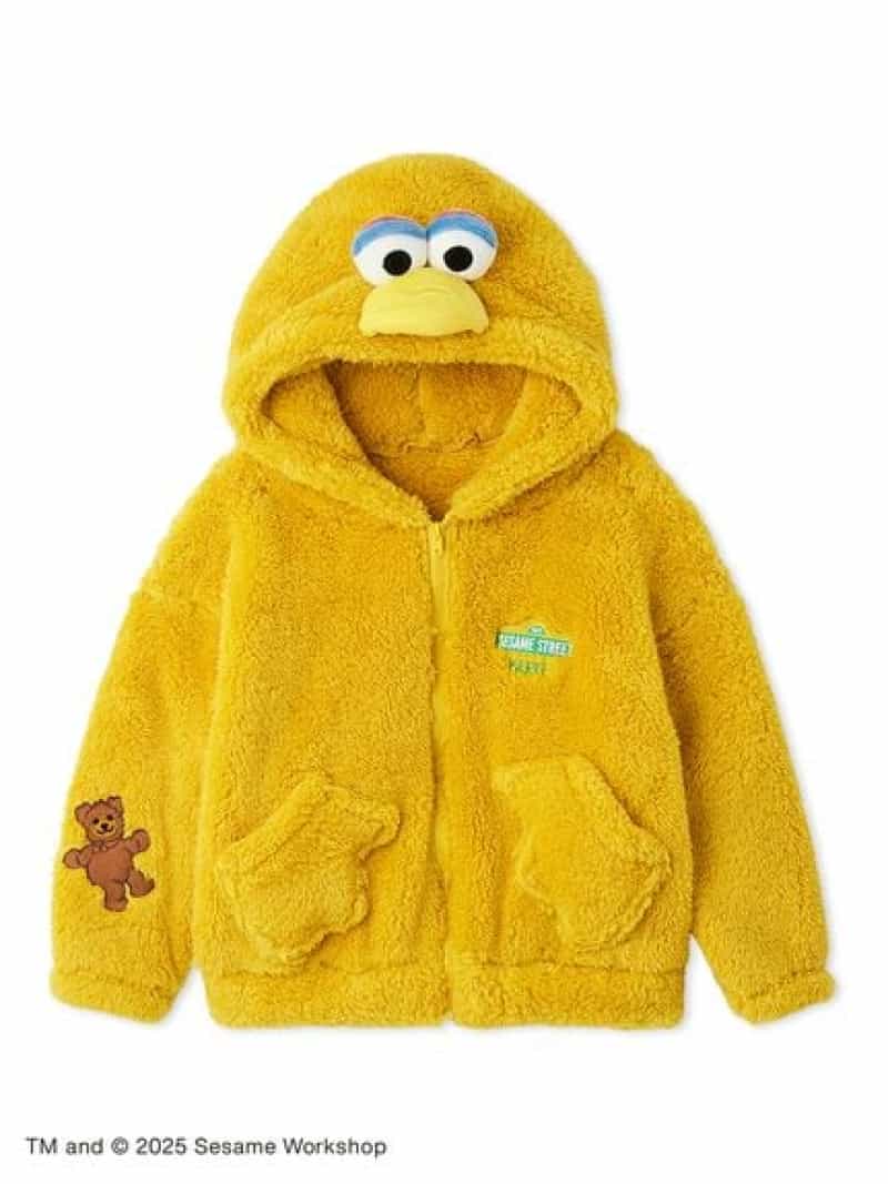 【OUR KIND OF HOLIDAY】【KIDS】着ぐるみフーディ SESAME STREET MARKET セサミストリート証券業界 マタニティウェア・ベビー備品 もの言う花肌付き・新生児服 黄色 赤いこと【貨物輸送無料】[ Fashion]