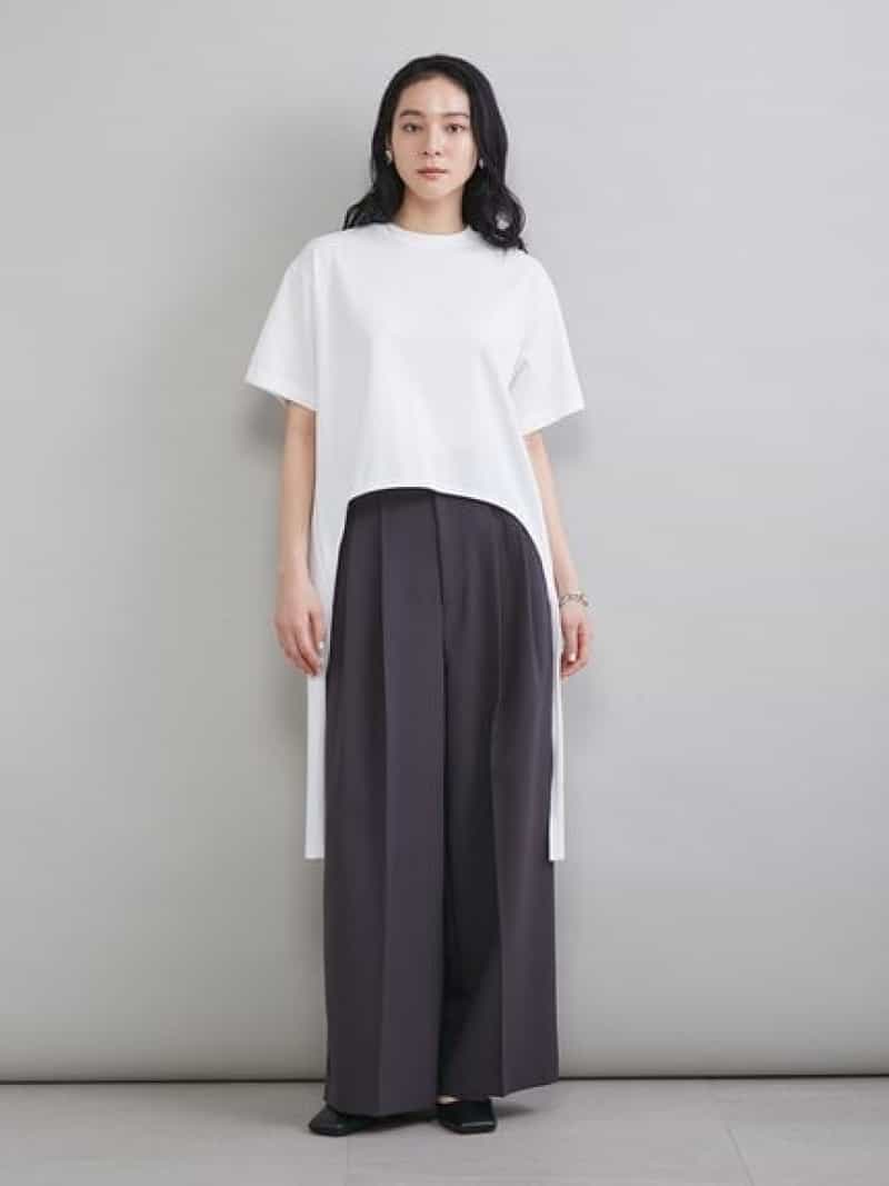 テールカットトップス Mila Owen ミラオーウェン トップス カットソー・Tシャツ ホワイト【送料無料】[ Fashion]