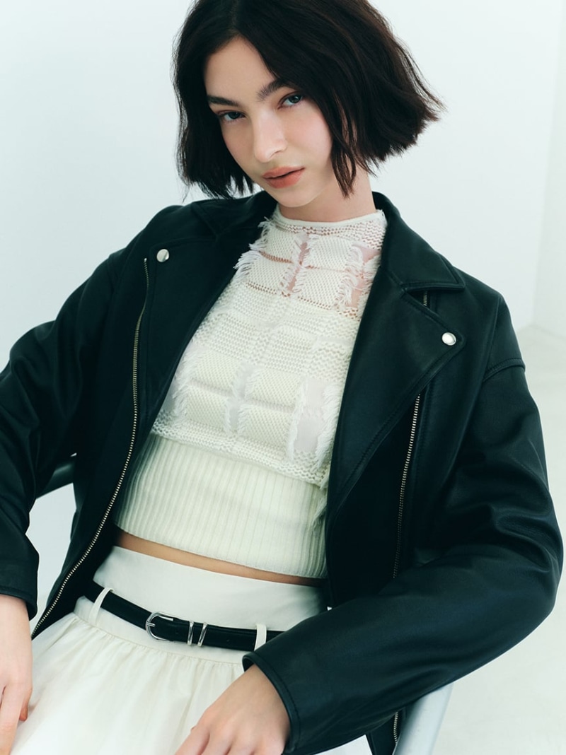 楽天市場】【SALE／40%OFF】レザーライダースジャケット FRAY