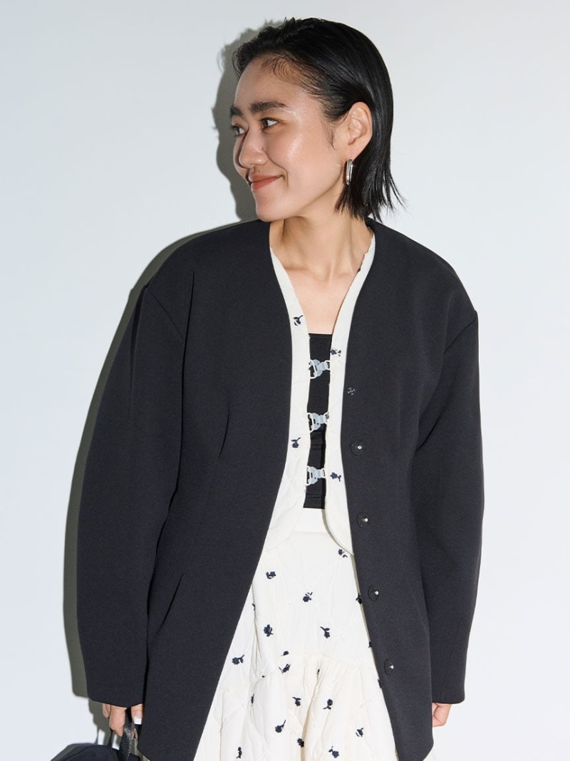 【SALE／40%OFF】【セットアップ対応】【金子綾 for emmi】コンフォートジャケット emmi エミ ジャケット・アウター テーラードジャケット・ブレザー ブラック【RBA_E】【送料無料】[ Fashion]