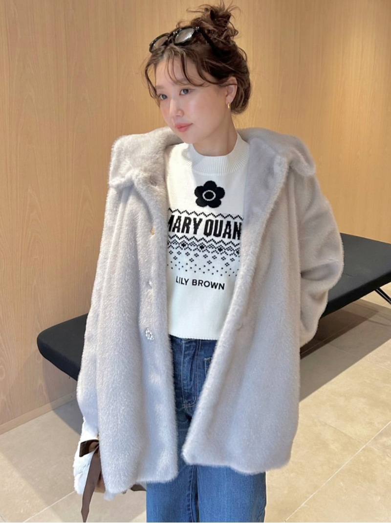 楽天市場】【LILY BROWN×MARY QUANT】ツイードニットジャケット LILY