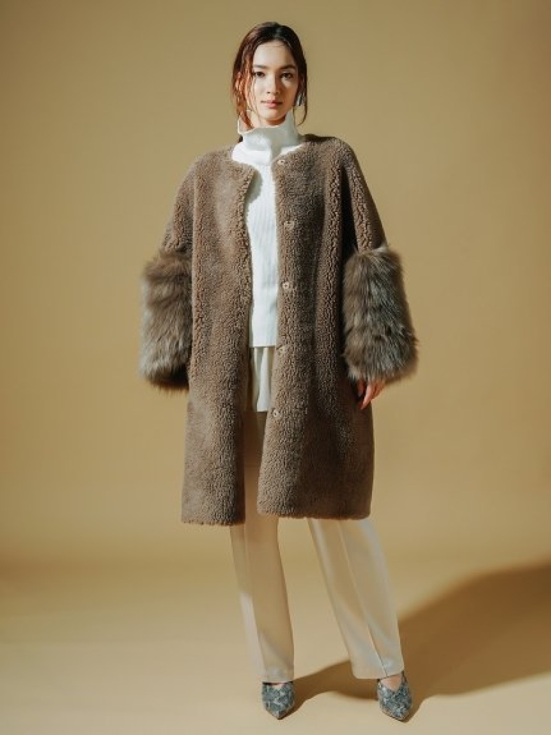 SALE／60%OFF】袖ファー付きボアコート CELFORD セルフォード コート 