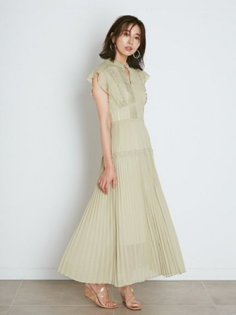 筋目ロング フラグメント Snidel スナイデル ワンピース ロングワンピース マキシワンピース 白さ ベージュ 青み 貨物輸送無料 Rakuten Fashion Daemlu Cl