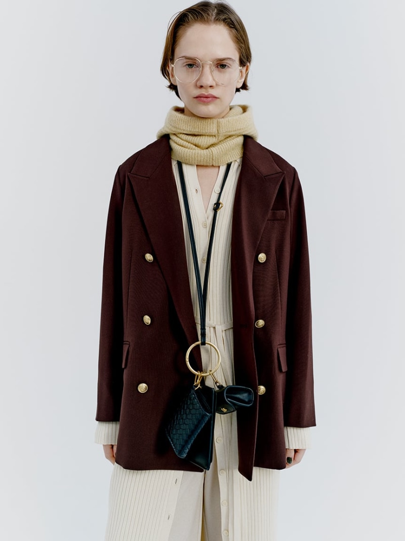 楽天市場】【SALE／60%OFF】ダブル前紺ブレ Mila Owen ミラオーウェン