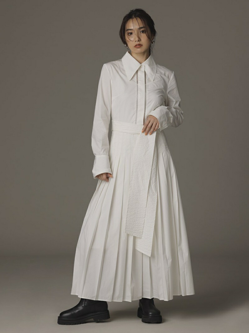 プリーツシャツドレス Fray I D フレイ アイディー ワンピース ロングワンピース マキシワンピース 此の先留保 送料無料 Rakuten Fashion Loadedcafe Com