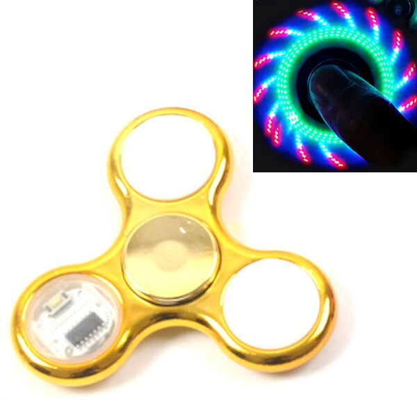 光る ハンドスピナー メタリックゴールド Hand spinner ストレス解消 暇つぶし 脳トレ ＜セール＆特集＞