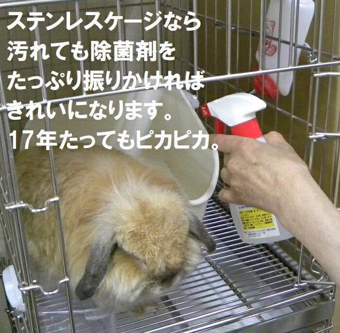売れ筋 うさぎ ケージ 小屋 ゲージ ステンレス いつまでも清潔美しい ステンレス製うさぎケージ 小型 タテ長 すごく頑丈です 送料無料 クラブ事務局で17年使っています 長くペットと暮らしたい方にお勧め Fucoa Cl