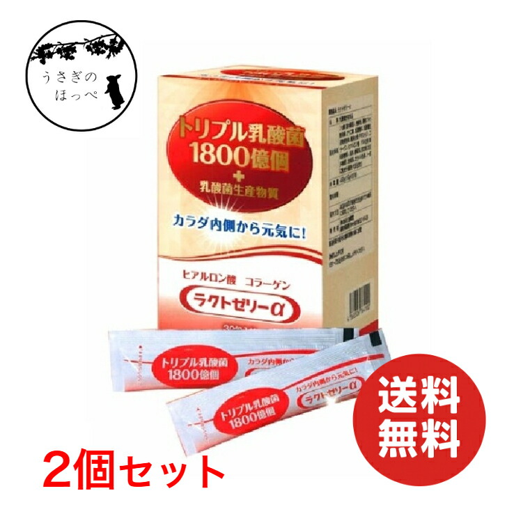 ラクトゼリーα (15g×30包) 2個セット 乳酸菌 ヒアルロン酸 コラーゲン 乳酸菌サプリ ゼリー