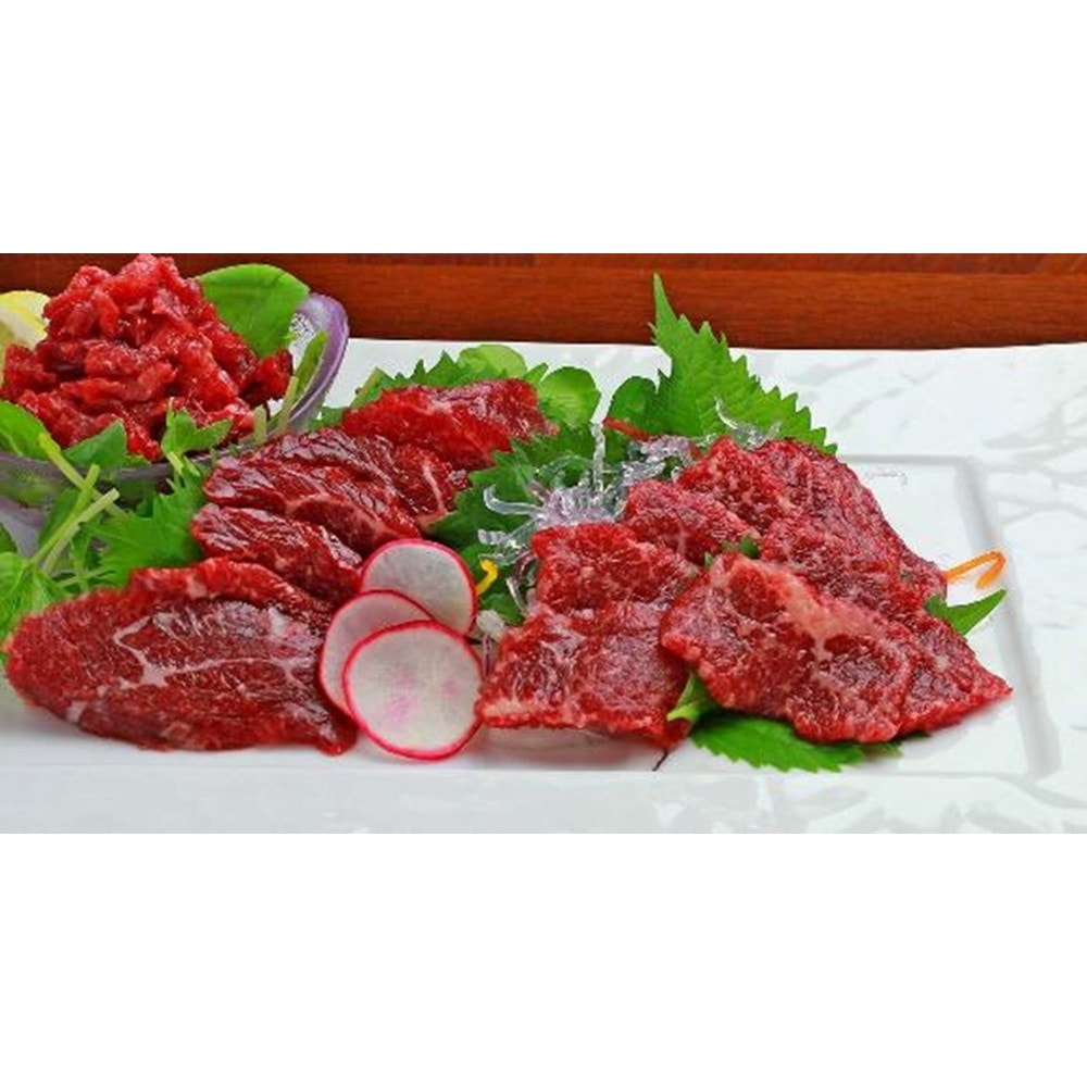 熊本「千興ファーム」 鮮馬刺し&霜降ローススライス 計240g タレ付 馬肉 馬刺し ユッケ ゆっけ 刺身 ダイエット セット|うさマート 店
