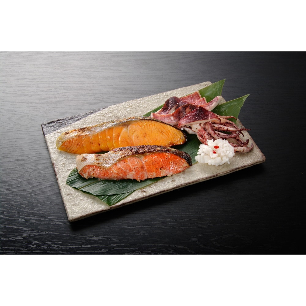 北海漬魚セット 254112 オホーツク秋鮭半身親子セット（鮭2切パック半身、いくら醤油漬け400g