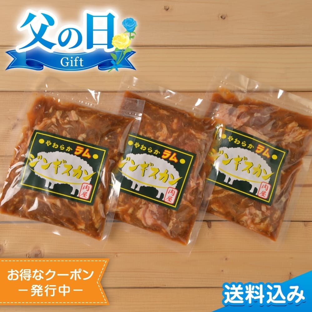 父の日2025 ギフト 北海道 ラムジンギスカン 3点入 計900g 北海道 ラム ジンギスカン 本場 帯広 味付け タレ付き