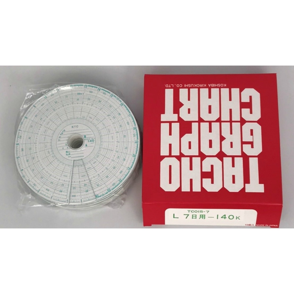 タコグラフチャート紙 1日140km 100枚入り M24h 140k 中心穴タマゴ型 小芝記録紙 好きに 中心穴タマゴ型