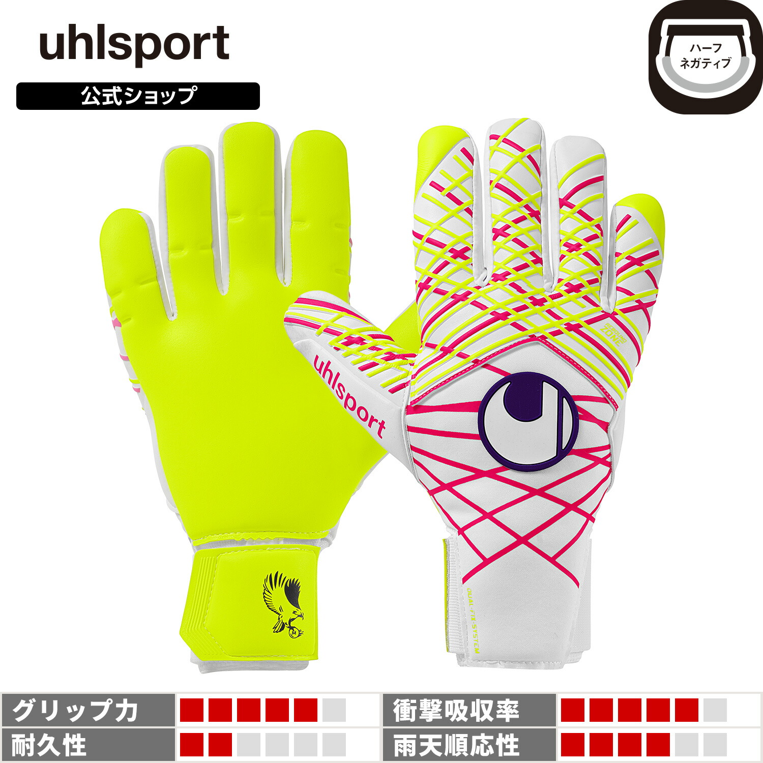 【楽天市場】【公式】 uhlsport ( ウールシュポルト ) | 【限定モデル】プレディクション アブソルートグリップ ハーフネガティブ