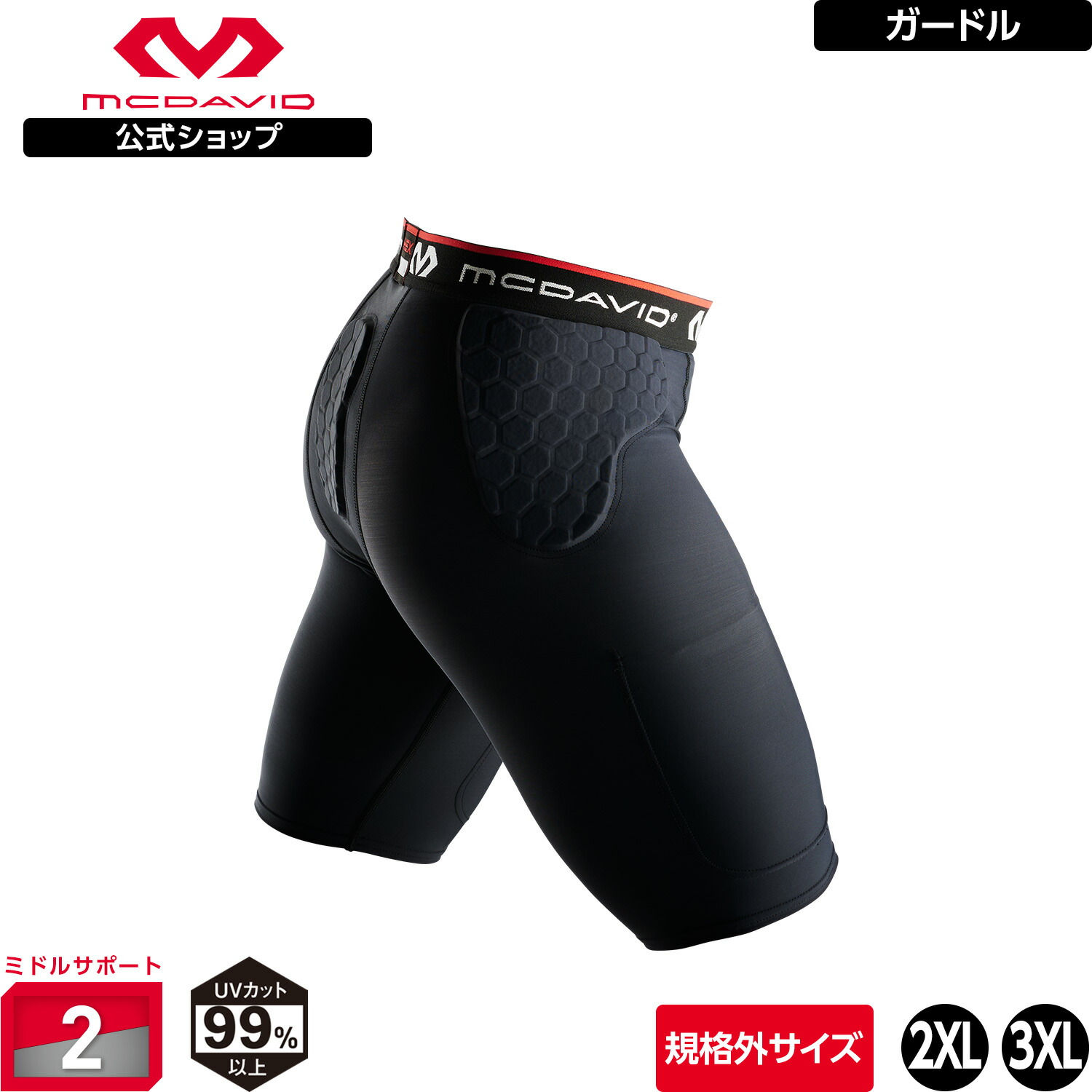 マクダビッド　HEXガードショーツ　新品未使用　MサイズM7740 HEX ガードショーツ - McDavid｜サポータ－ブランドの