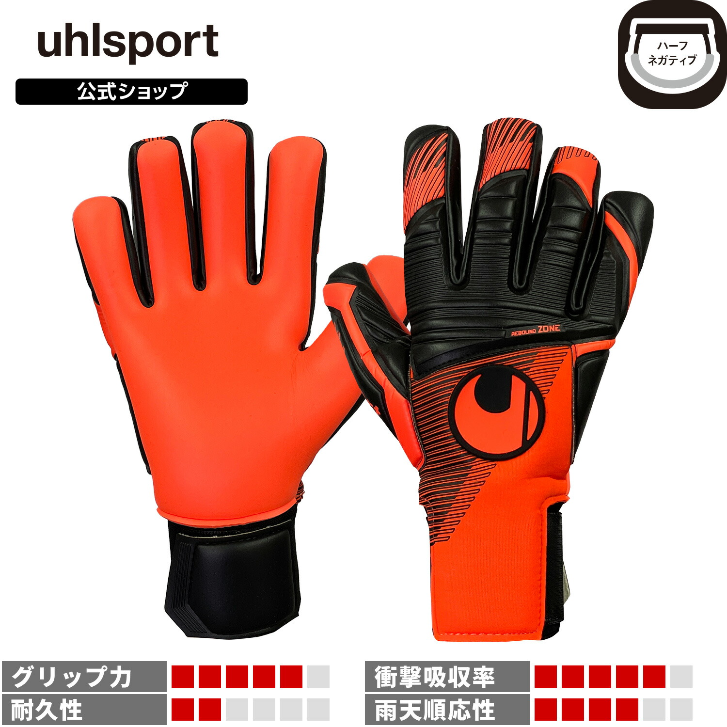 【楽天市場】【公式】 uhlsport ( ウールシュポルト ) | 【限定モデル】 メニャン アブソルートグリップ ハーフネガティブ | 7