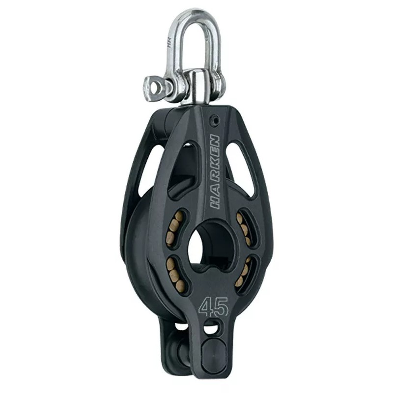 45粍 Single Black Magic Swivel Block w/Becket 45粍 シングル 黒いこと 神通力 スイ呼びりん 立ちはだかる ベケット付 3392 小船 ハーケン HARKEN 代引不可