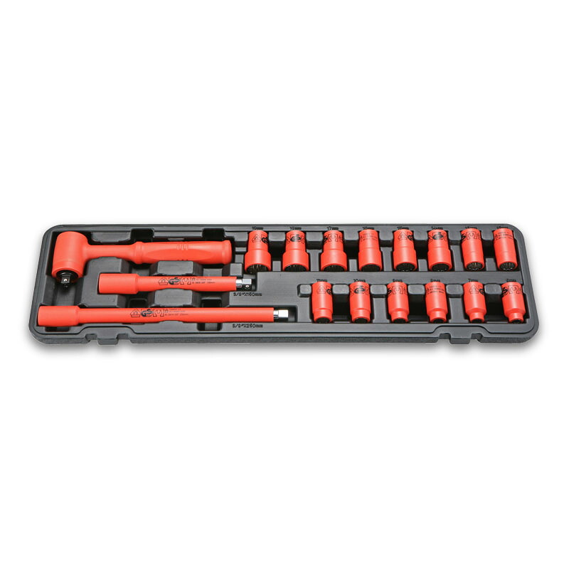 絶縁ラチェットソケットセット 3/8sq IR-38/17P トルク トルクツール 工具 MATATAKITOYO マタタキトヨ アB 代引不可