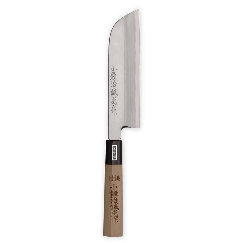 包丁 小鍛治誠光作 白鋼本職用 鎌庖丁 鎌薄刃庖丁 水牛柄付き M903 180mm 三木刃物製作所 三冨D