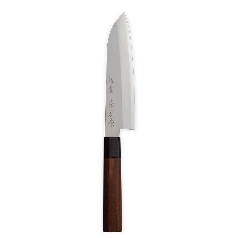 包丁 宗友作 ステンレス割込み 正鋼 紫檀柄 三徳庖丁 M151 極青 170mm 三木刃物製作所 三冨D