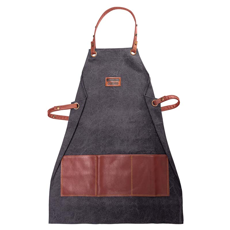 前垂れ シュラスコブラック 26571/000 丸焼き BBQ シュラスコ アウトドア トラモンティーナ 福KD キッチン用品・食器・調理器具-エプロン・三角巾-エプロン