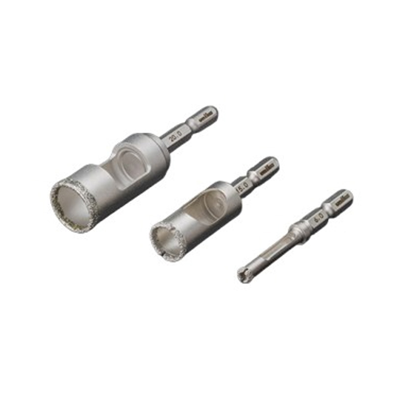 コアドリル 充電ダイヤコアビット DJWタイプ 10.0mm DJW10.0×60S セミドライワックス付 六角軸 磁器タイル 石材タイル 大理石 御影石 Unika ユニカ 三冨D