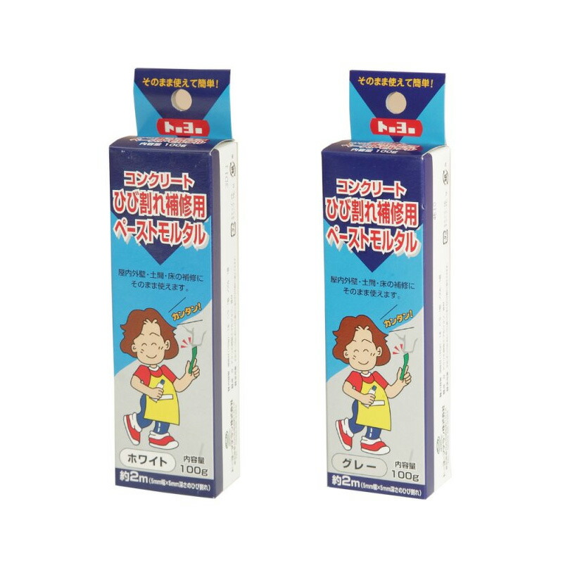 セメント ひび割れ補修用 ペーストモルタル カラー選択 100g×60個セット タイル 補修 修理 目地 トーヨーマテラン 車上渡し 個人宅配送不可 代引不可