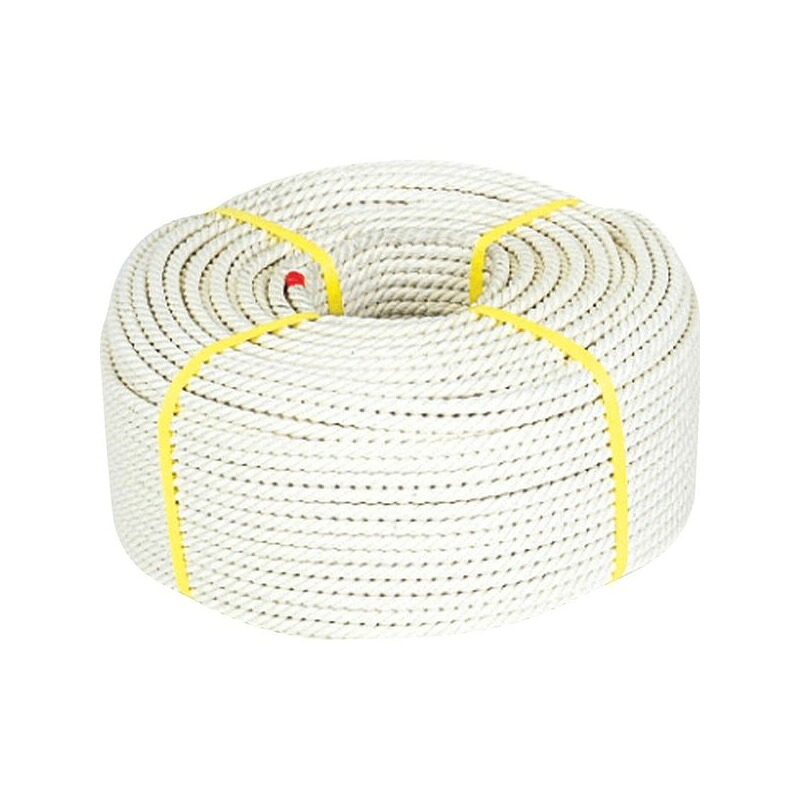 ロープ 綿ロープ 10mm×200m 01020 綿 紐 ヒモ ひも 綱 八ツ矢工業 金T 個人宅配送不可 代引不可|プラスワイズ ホームセンター店