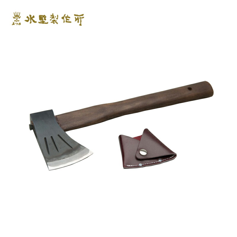 斧 割込アックス 450g 焼柄 010-133 まさかり オノ 革サック付 アウトドア キャンプ 本格的 薪割 焚火 水野製作所 H 10,811円