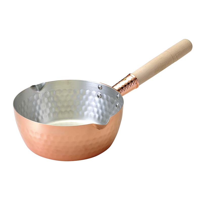 楽天市場】食楽工房 銅雪平鍋18cm(CNE313)1.9L 木柄 銅鍋 行平 注ぎ口