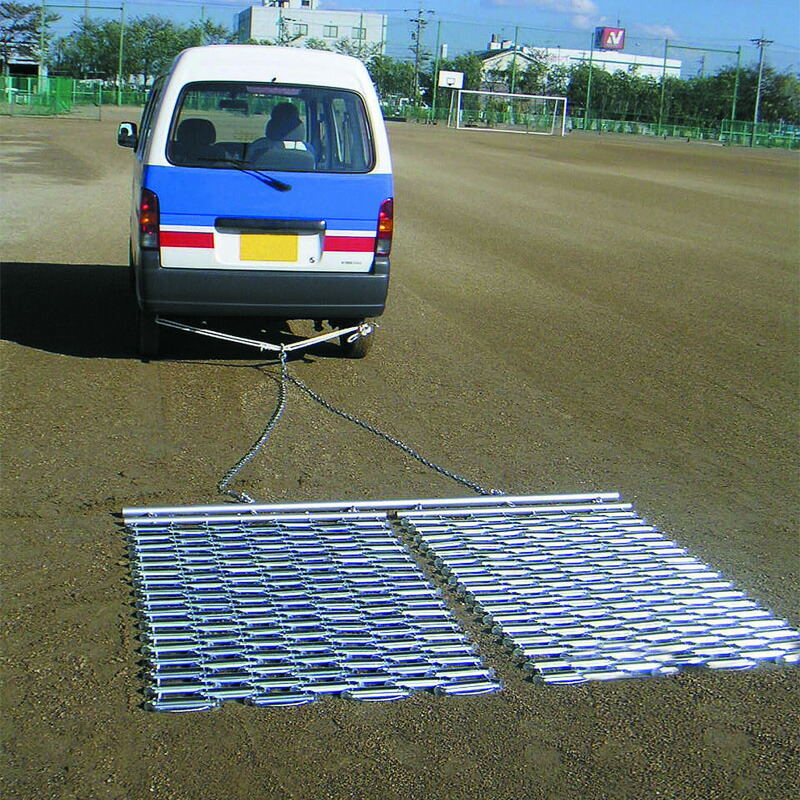 受注生産 ランニングマット 2連 F-76-2 400×205cm グラウンド整備 高耐久 車牽引用 山崎産業 シB 代引不可