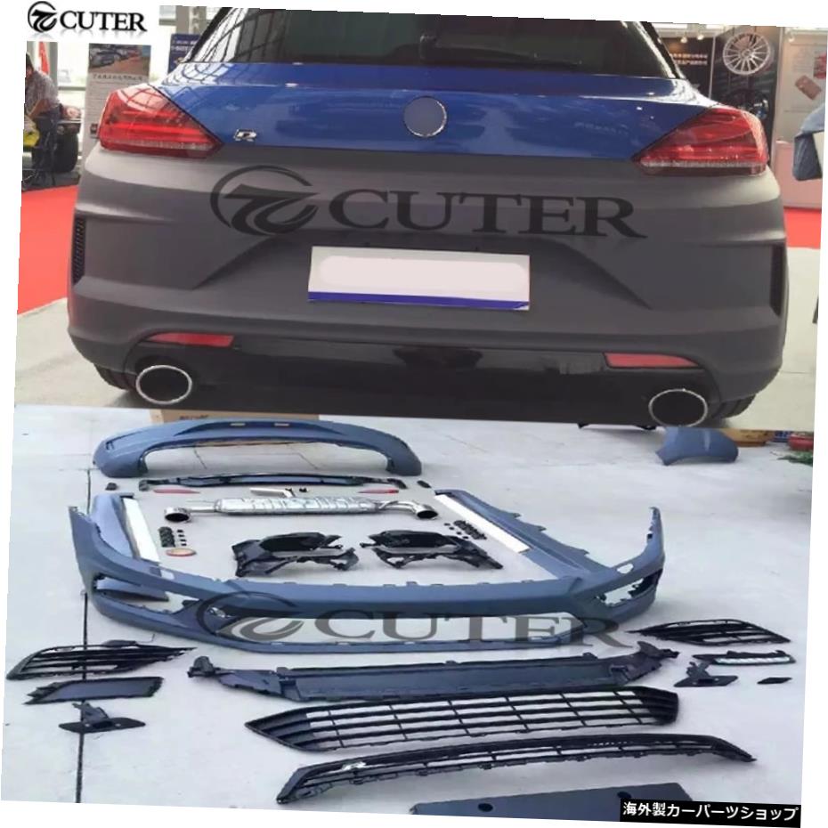 Pp Unpainted Auto Front Bumper Rear Bumper Side Skirts Exhaust for Volkswagen Scirocco R Car Body kit 2015 Pp Unpainted Auto Front Bumper Rear Bumper Side Skirts Exhaust for Volkswagen Scirocco R Car Body kit 2015【並行輸入品】