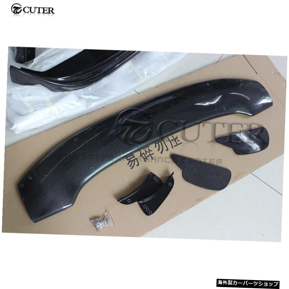 ホンダフィットjスタイルリアバンパースポイラーカーボンファイバーリアウイングトランクリップスポイラー13-18 for Honda Fit j Style Rear Bumper Spoiler Carbon Fiber Rear Wings Trunk Lip Spoiler 13-18【並行輸入品】