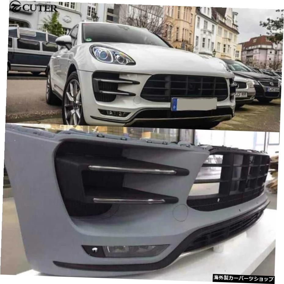 ポルシェマカンターボカーボディキット2015用ターボスタイルグラスファイバーカーフロントバンパー Turbo Style Fiber Glass Car Front Bumper for Porsche Macan Turbo Car Body Kit 2015【並行輸入品】