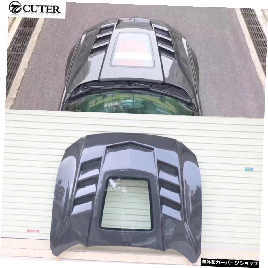フォードマスタング15-19用透明カーボンファイバーエンジンフード車体キットフードエンジンカバー Transparent Carbon Fiber Engine Hood Car Body Kit Hood Engine Cover for Ford Mustang 15-19【並行輸入品】