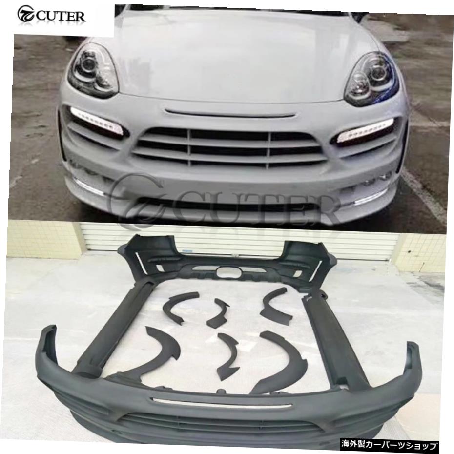 958.2スタイルFrpワイドボディキットフロントバンパーリアバンパーサイドスカートポルシェカイエン用エプロンホイール眉毛958.215-17 958.2 a Style Frp Wide Body Kit Front Bumper Rear Bumper Side Skirts Apron Wheels Eyebrows for Porsche Cayenne 958.2【並行輸入品】|Us Custom Parts Shop USDM