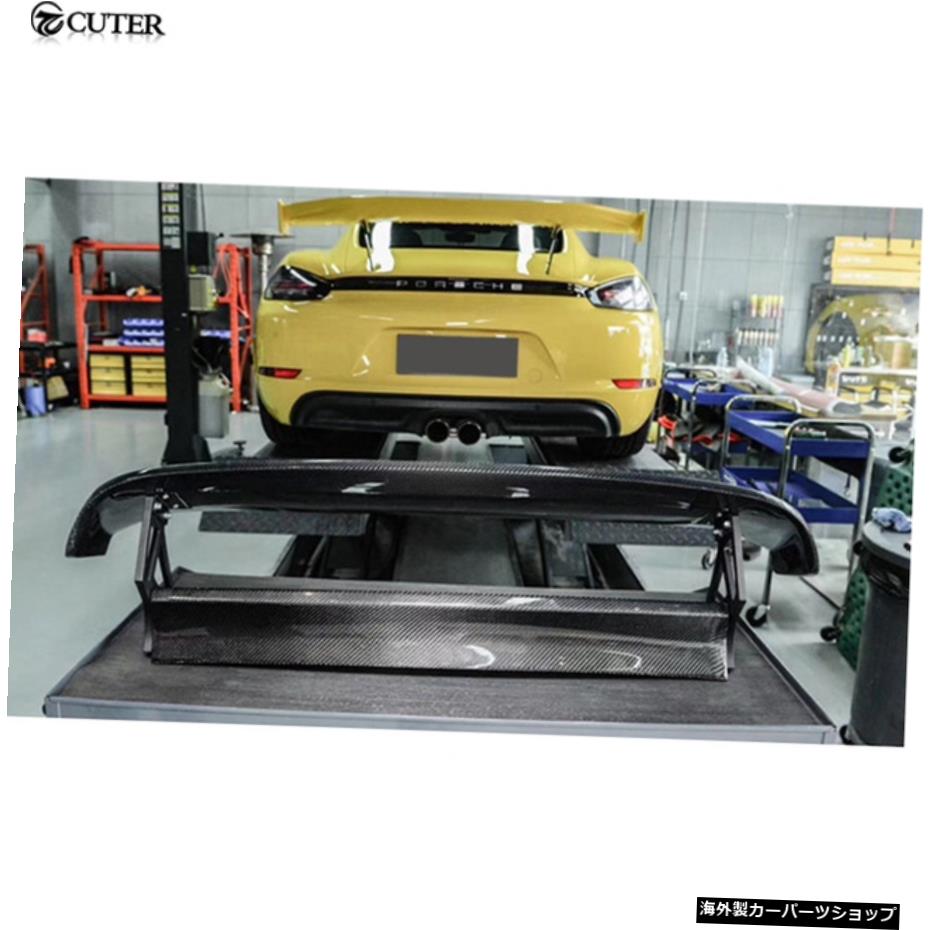 【フルカーボンファイバー】718TCスタイルカーボンファイバーリアスポイラーFrp塗装なしリアウイング用ポルシェボクスターケイマン718カースタイリング 【FULL CARBON FIBER】718 TC Style Carbon Fiber Rear Spoiler Frp Unpainted Rear Wing for Porsche Box【並行輸入品】|Us Custom Parts Shop USDM