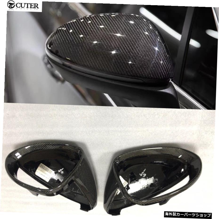 9YA 9Y0ポルシェカイエン用カーボンファイバーバックミラーカバーカイエン用交換用ミラーキャップ送料無料 9YA 9Y0 Carbon Fiber Rear View Mirror Cover for Porsche Cayenne Replacement Mirror Cap for Cayenne Free Shipping【並行輸入品】